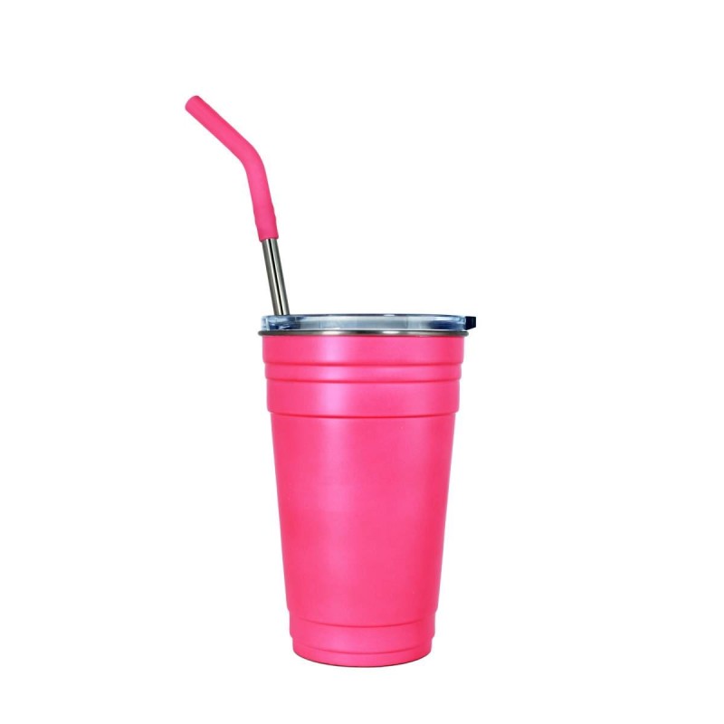 Party Cup Vaso De Acero 20 Oz Rosa Neon