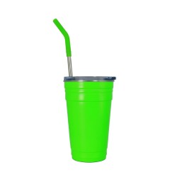 Party Cup Vaso De Acero 20 Oz Verde Neon