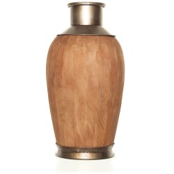 Vasija Metal Wood Luca