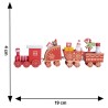 Figura Decorativa Edición Navidad Tren Rojo y Dorado 4 Piezas Running Decora
