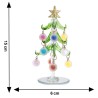 Figura Decorativa Árbol de Navidad Diseño Vidrio 15 cm con Esferas Encapsuladas Running Decora