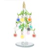 Figura Decorativa Árbol de Navidad Diseño Vidrio 15 cm con Esferas Encapsuladas Running Decora
