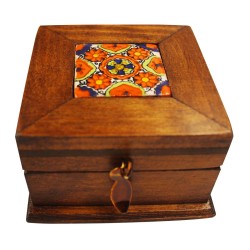 Caja alhajera Viejo Arte mini 1 azulejo - Artesanía