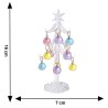 Figura Decorativa Árbol de Navidad Diseño Vidrio 15 cm con Esferas Color Pastel Running Decora