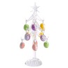 Figura Decorativa Árbol de Navidad Diseño Vidrio 15 cm con Esferas de Búhos Running Decora