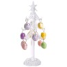 Figura Decorativa Árbol de Navidad Diseño Vidrio 15 cm con Esferas de Búhos Running Decora