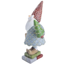 Figura Decorativa Edición Navidad Santa Claus 26 cm y Árbol de Navidad Running Decora