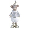 Figura Decorativa Edición Navidad Ratón Gorro Dorado 23 cm Running Decora