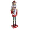Figura Decorativa Edición Navidad Cascanueces Rojo Glitter 38 cm con Corona y Lanza Running Decora