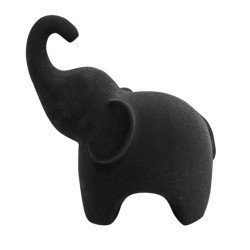 Figura Decorativa Diseño Moderno Elefante Negro Textura Rugosa Sagebrook