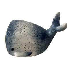 Figura Decorativa Diseño Moderno Ballena Azul con Blanco Sagebrook