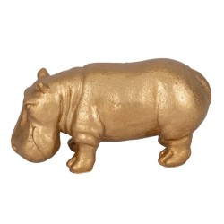 Figura Decorativa Diseño Moderno Hipopótamo Dorado Sagebrook