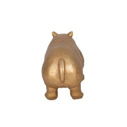 Figura Decorativa Diseño Moderno Hipopótamo Dorado Sagebrook