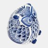 Figura Decorativa Diseño Moderno Búho Enigmático Azul con Blanco Sagebrook