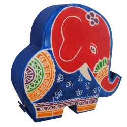 Alcancía de cuero elefante pequeño - Artesanía