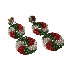 Aretes Artesanales Diseño Rehiletes Edición Fiestas Patrias Tricolor Chaquira