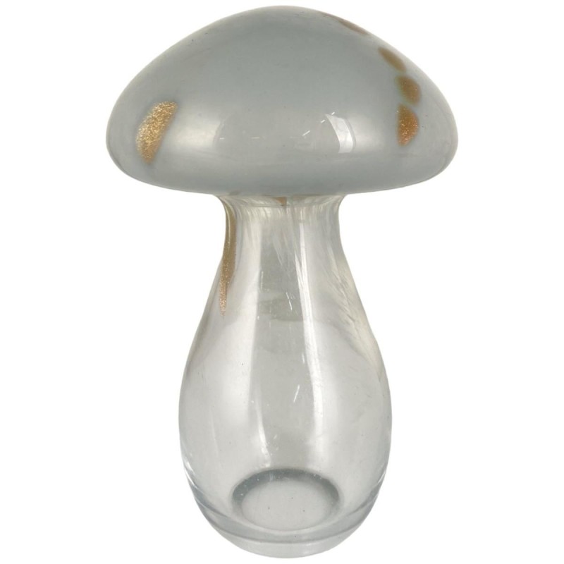 Figura Decorativa Mediana Concepts Life Diseño Hongo Blanco con Dorado