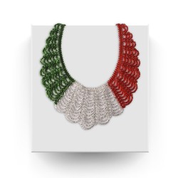 Collar Artesanal Edición Fiestas Patrias Tricolor Chaquira