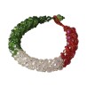 Pulsera Artesanal Cuencas Grandes Edición Fiestas Patrias Tricolor Chaquira