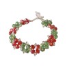 Pulsera Artesanal Trenzado Cuadro Cuencas Pequeñas Edición Fiestas Patrias Tricolor Chaquira