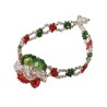 Pulsera Artesanal Trenzada Flor Grande Edición Fiestas Patrias Tricolor Chaquira