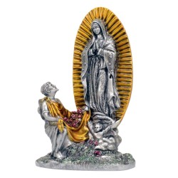 Figura Decorativa Torogoz Virgen de Guadalupe con San Juan Diego