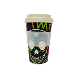 Vaso Cafetero de Bambú Calavera Chumbalaca By Mexico