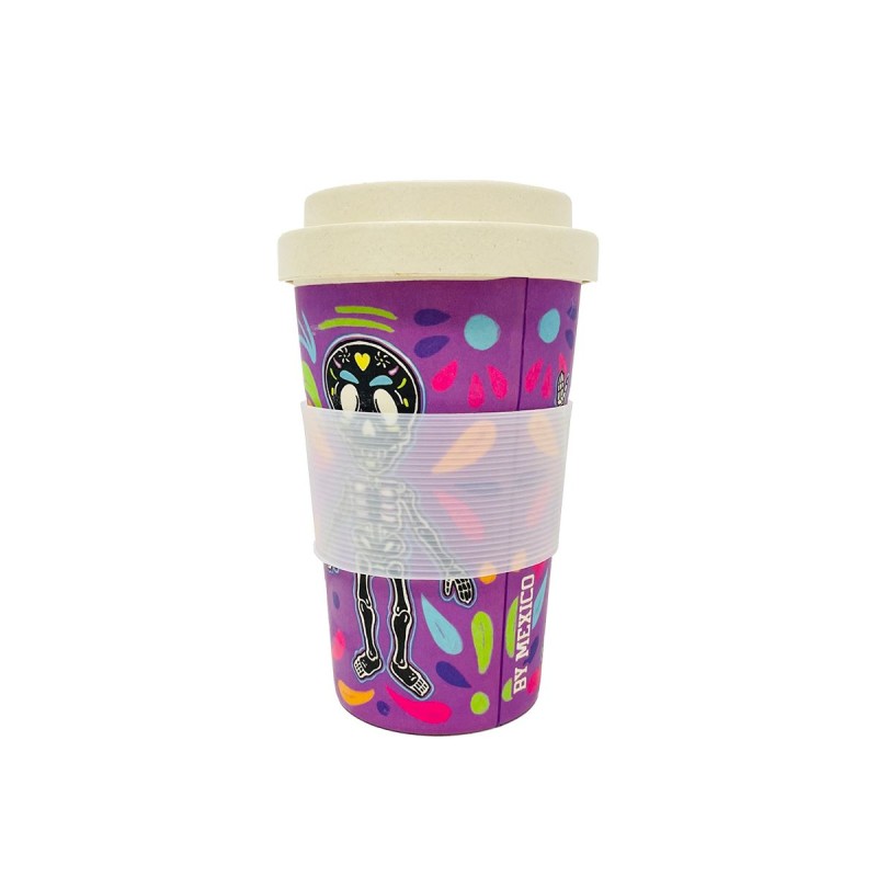 Vaso Cafetero de Bambú Calaveras Completas By Mexico
