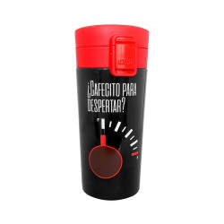 Vaso Térmico Steiner Acero Inoxidable Divertido Diseño Negro-Rojo 350 ml