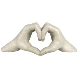 Figura Decorativa Concepts Life Diseño Manos en Forma de Corazón Blanco