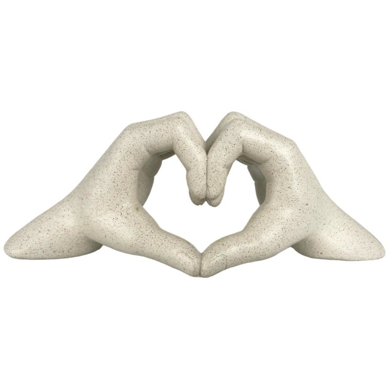 Figura Decorativa Concepts Life Diseño Manos en Forma de Corazón Blanco