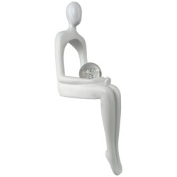 Figura Decorativa Concepts Life Diseño Silueta Blanco Deconstruida con Esfera