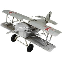 Figura Decorativa Avión Halberts Alemán Gris