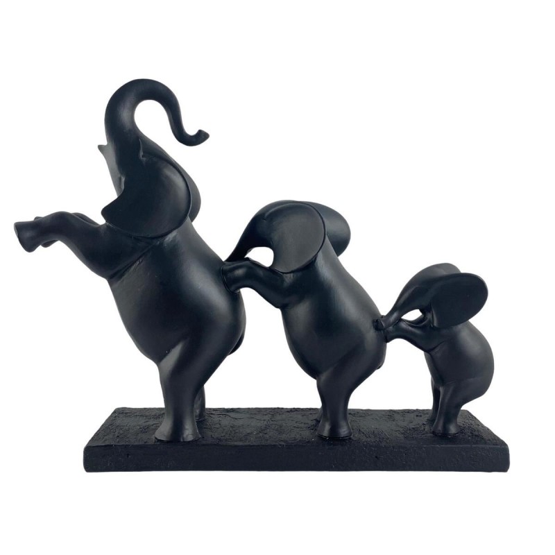 Figura Decorativa Elefantes con base  25.5X6.5X20CM