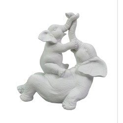 Figura Decorativa Elefante con bebe  21X12.5X19.5CM