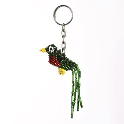 Llavero Quetzal Chaquira Artesanal