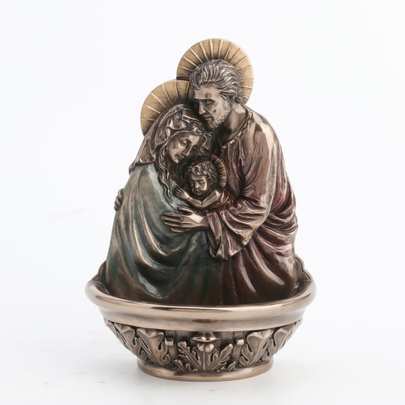 Figura Decorativa Sagrada Familia Pila de Agua Bendita