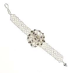 Pulsera Flor Chaquira Artesanal
