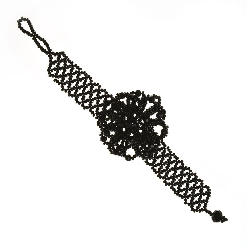 Pulsera Flor Chaquira Artesanal