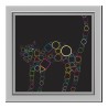 Cuadro Gato Geométrico 60X60