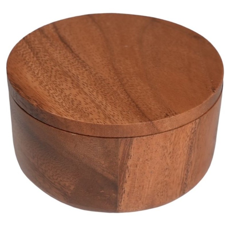 Home Nature Recipiente Natura de Madera con Tapa 6*12 Cm
