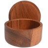 Home Nature Recipiente Natura de Madera con Tapa 6*12 Cm