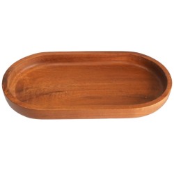 Home Nature Bandeja Ovalada de Madera de Acacia 23X12.5X2.5H Cm