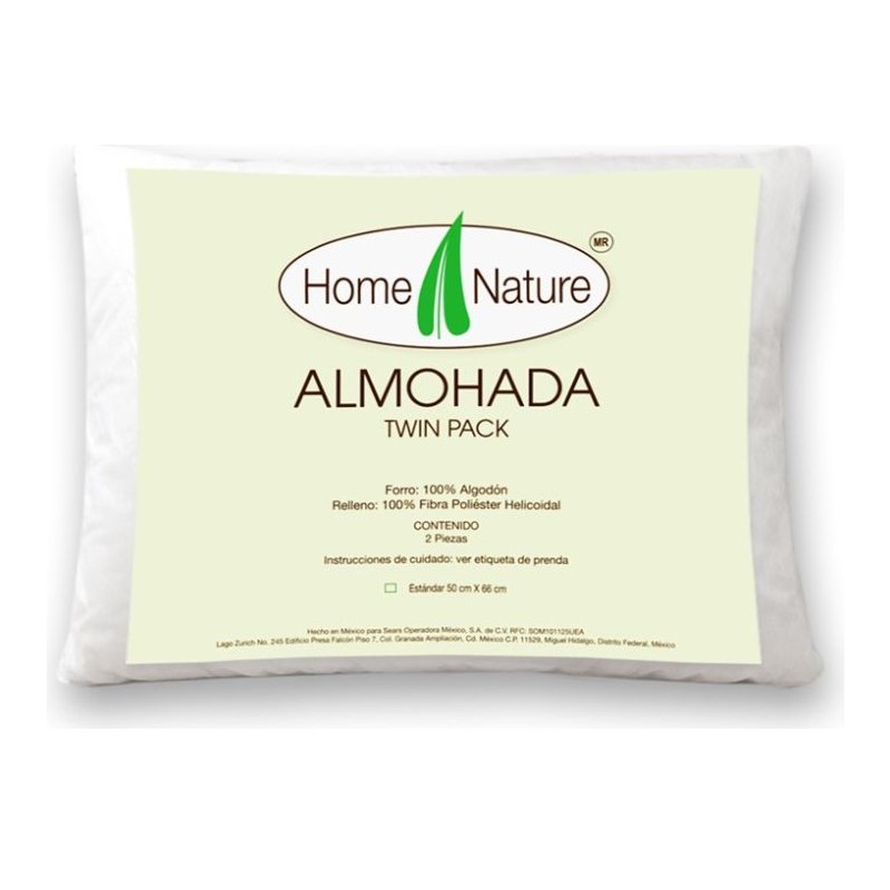 Twin Pack Almohadas Home Nature - Estándar