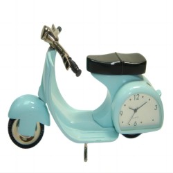 Figura Decorativa Reloj Moto Azul