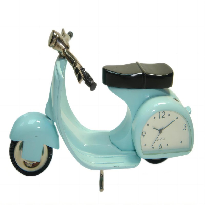 Figura Decorativa Reloj Moto Azul