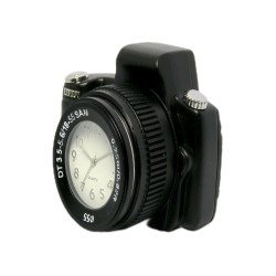 Figura Decorativa Reloj Cámara Negra