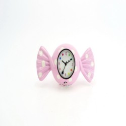 Figura Decorativa Reloj Dulce Rosa