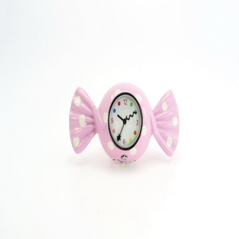 Figura Decorativa Reloj Dulce Rosa