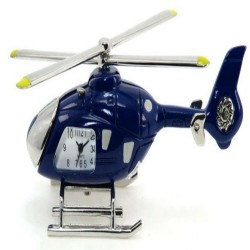 Figura Decorativa Reloj Helicóptero Azul Marino